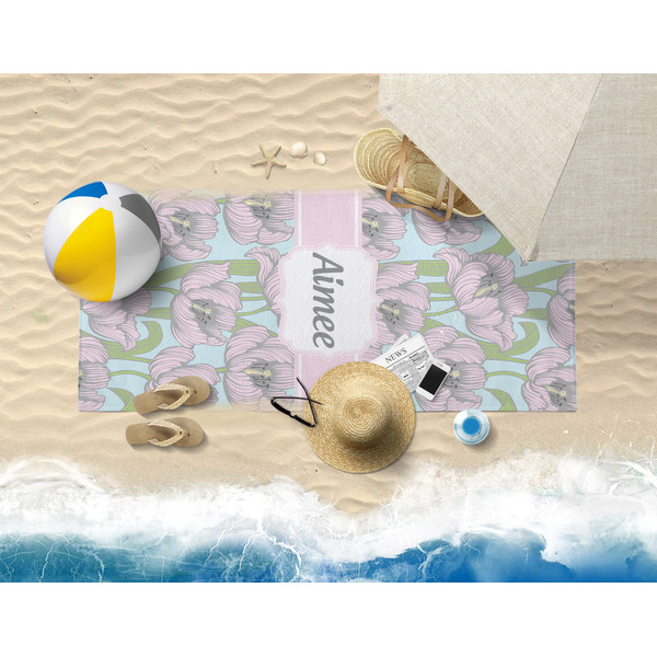 Wild Tulips Beach Towel Lifestyle