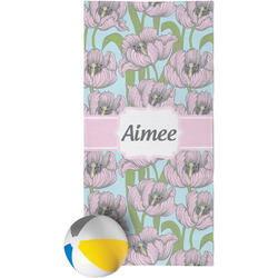 Wild Tulips Beach Towel (Personalized)