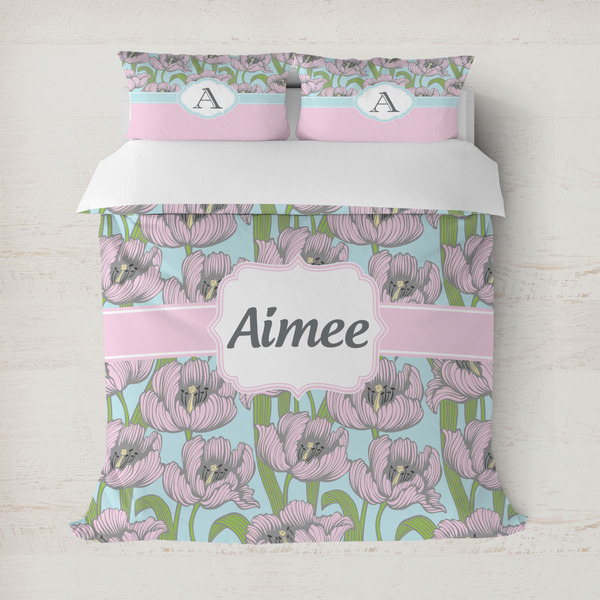 Custom Wild Tulips Duvet Cover (Personalized)