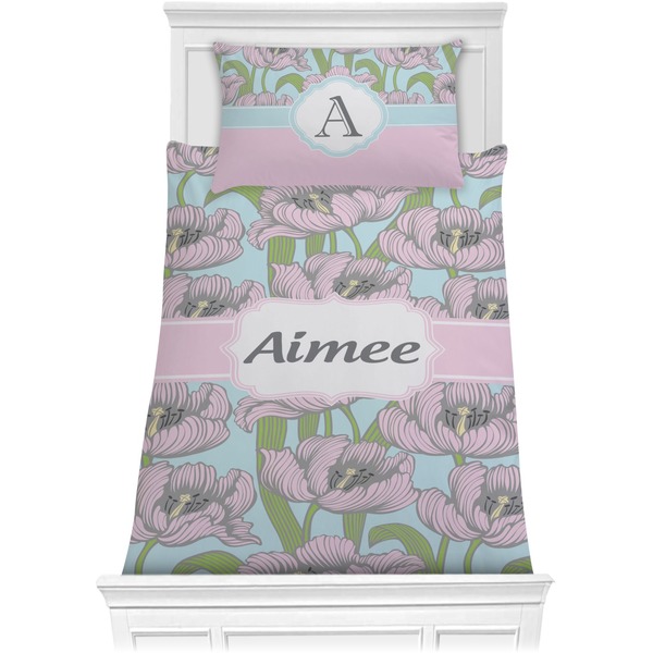 Custom Wild Tulips Comforter Set - Twin (Personalized)