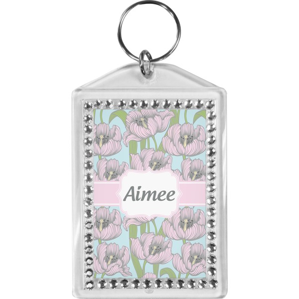 Custom Wild Tulips Bling Keychain (Personalized)