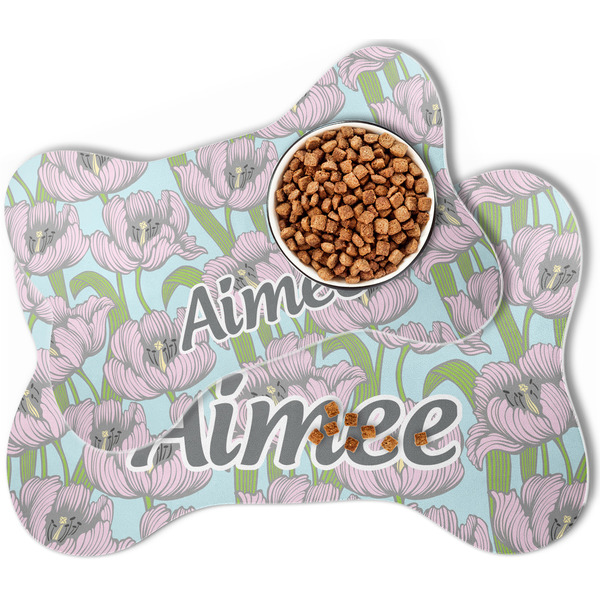 Wild Tulips Bone Shaped Dog Mats - MAIN