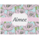 Wild Tulips Woven Fabric Placemat - Twill w/ Name or Text