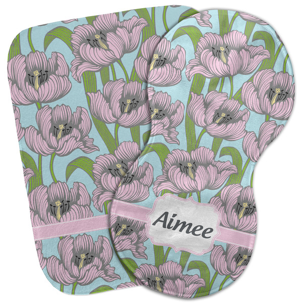 Custom Wild Tulips Burp Cloth (Personalized)