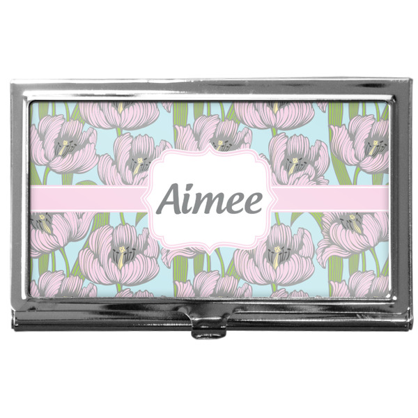 Custom Wild Tulips Business Card Case