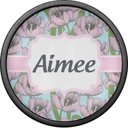 Wild Tulips Cabinet Knob (Black) (Personalized)