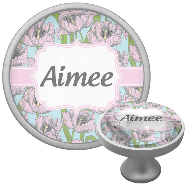 Custom Wild Tulips Cabinet Knob (Personalized)