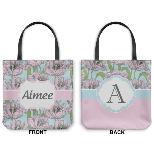 Wild Tulips Canvas Tote - Front and Back