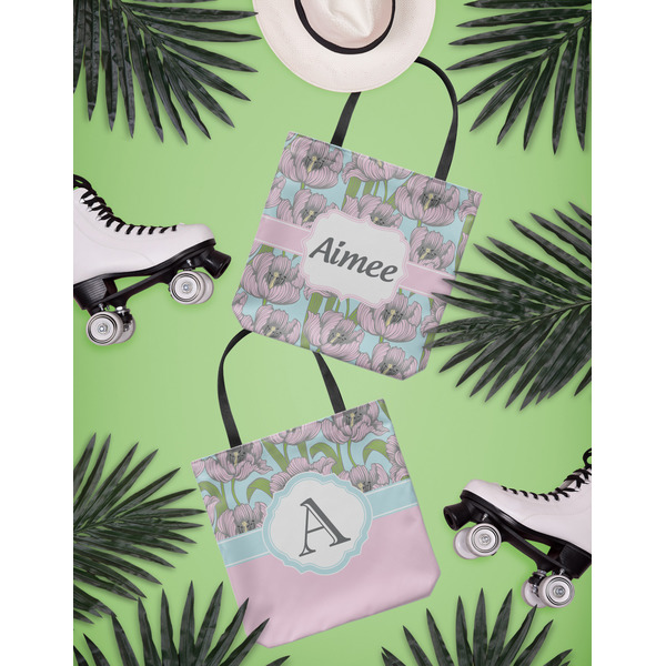 Wild Tulips Canvas Tote Lifestyle Front and Back