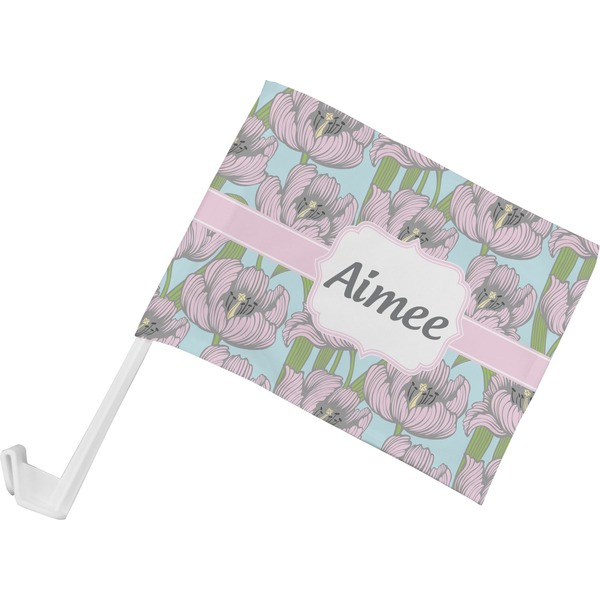 Custom Wild Tulips Car Flag - Small w/ Name or Text