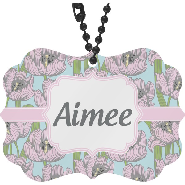 Custom Wild Tulips Rear View Mirror Decor (Personalized)