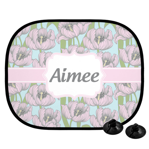 Custom Wild Tulips Car Side Window Sun Shade (Personalized)