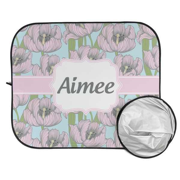 Wild Tulips Car Sun Shades - FOLDED & UNFOLDED