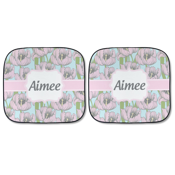Wild Tulips Car Sun Shades - FRONT
