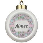Wild Tulips Ceramic Ball Ornament (Personalized)