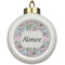 Wild Tulips Ceramic Ball Ornament (Personalized)