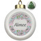 Wild Tulips Ceramic Ball Ornament - Christmas Tree (Personalized)
