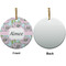 Wild Tulips Ceramic Flat Ornament - Circle Front & Back (APPROVAL)