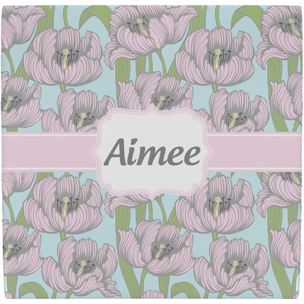 Custom Wild Tulips Ceramic Tile Hot Pad (Personalized)