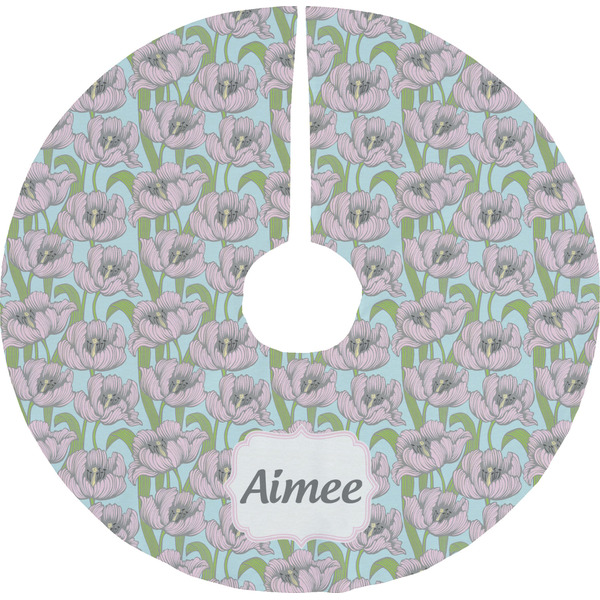 Custom Wild Tulips Tree Skirt (Personalized)