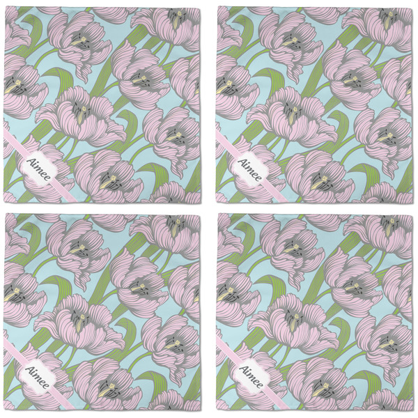 Wild Tulips Cloth Napkins - Personalized Dinner (APPROVAL) Set of 4