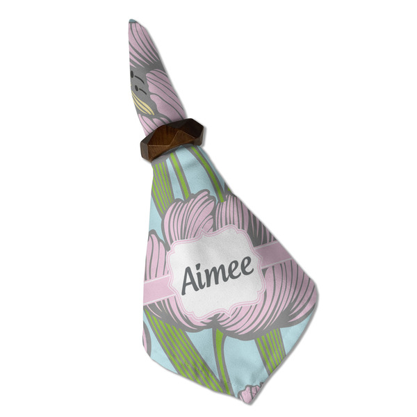 Wild Tulips Cloth Napkins - Personalized Dinner (Folded in Ring) (MAIN)