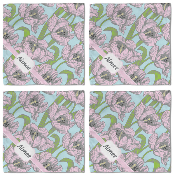 Wild Tulips Cloth Napkins - Personalized Lunch (APPROVAL) Set of 4