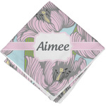 Wild Tulips Cloth Cocktail Napkin - Single w/ Name or Text