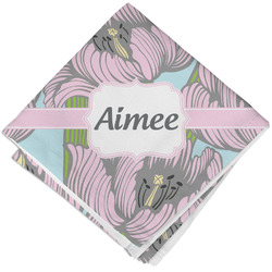 Wild Tulips Cloth Cocktail Napkin - Single w/ Name or Text