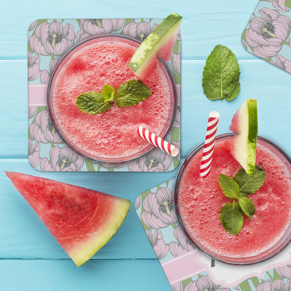 Wild Tulips Coaster Set - LIFESTYLE