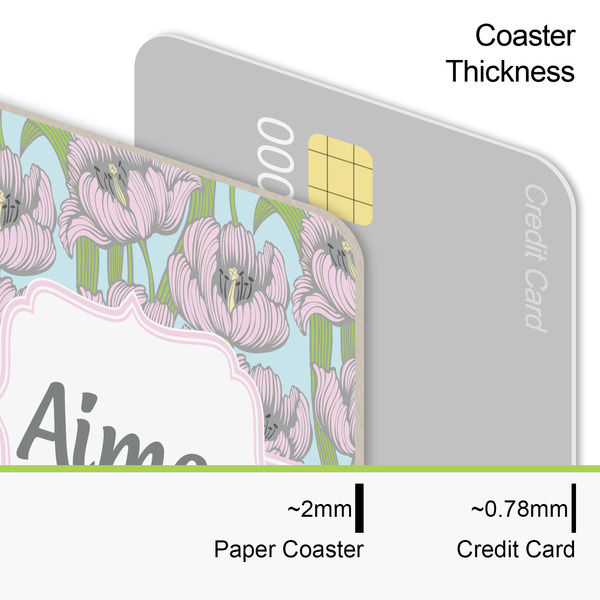 Wild Tulips Coaster Thickness