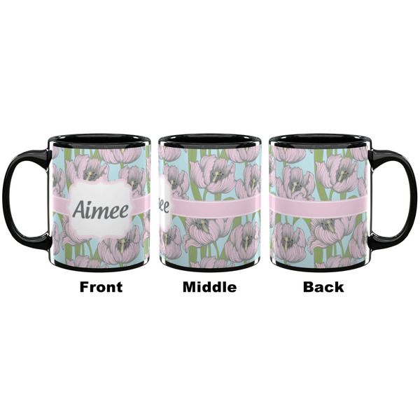 Wild Tulips Coffee Mug - 11 oz - Black APPROVAL