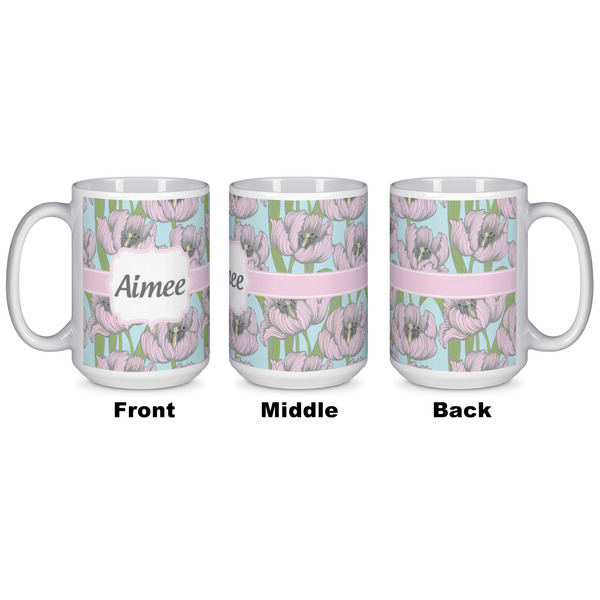 Wild Tulips Coffee Mug - 15 oz - White APPROVAL