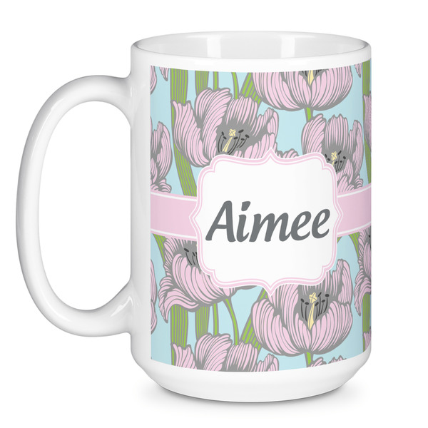 Wild Tulips Coffee Mug - 15 oz - White