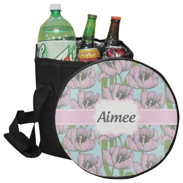 Custom Wild Tulips Collapsible Cooler & Seat (Personalized)
