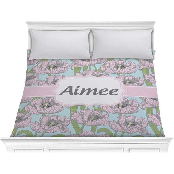 Custom Wild Tulips Comforter - King (Personalized)