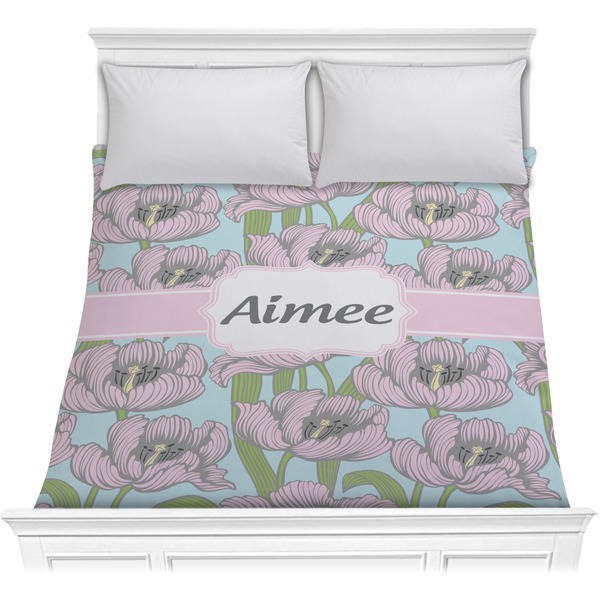 Custom Wild Tulips Comforter - Full / Queen (Personalized)