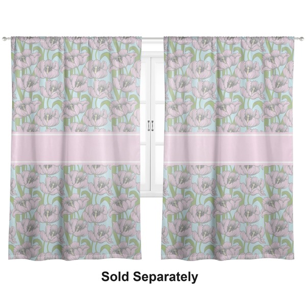 Custom Wild Tulips Curtain Panel - Custom Size