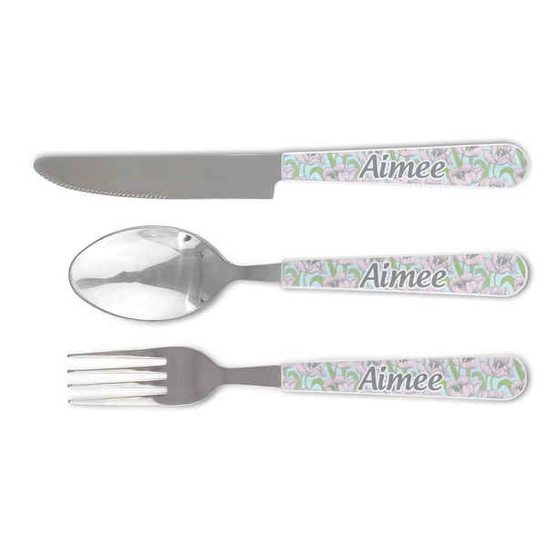 Custom Wild Tulips Cutlery Set (Personalized)