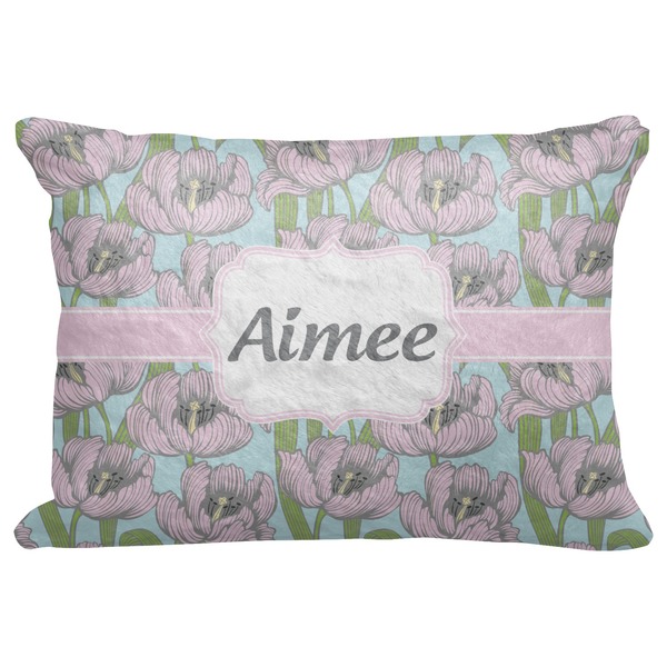 Custom Wild Tulips Decorative Baby Pillowcase - 16"x12" (Personalized)