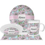 Wild Tulips Dinner Set - Single 4 Pc Setting w/ Name or Text
