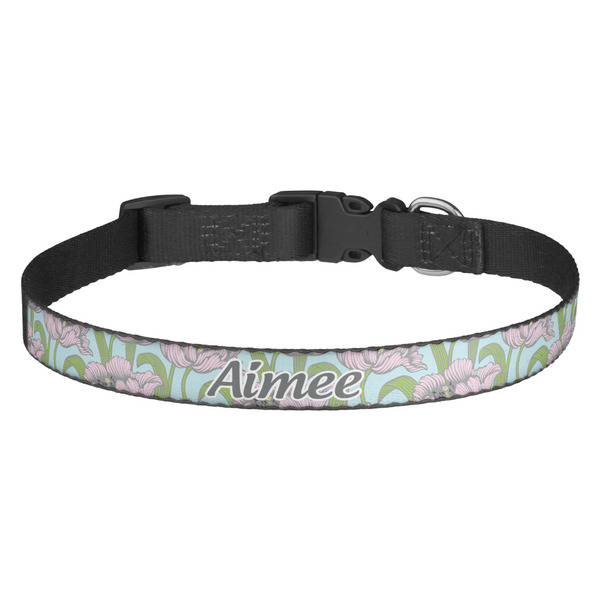 Custom Wild Tulips Dog Collar (Personalized)