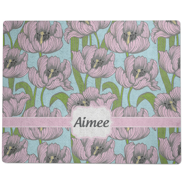 Wild Tulips Dog Food Mat - Large without Bowls