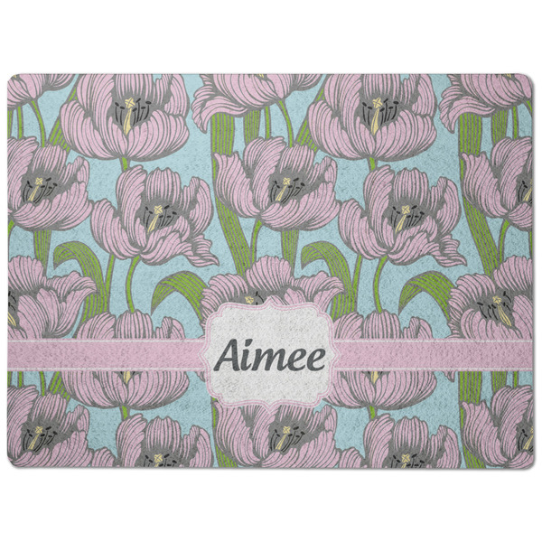 Wild Tulips Dog Food Mat - Medium without bowls