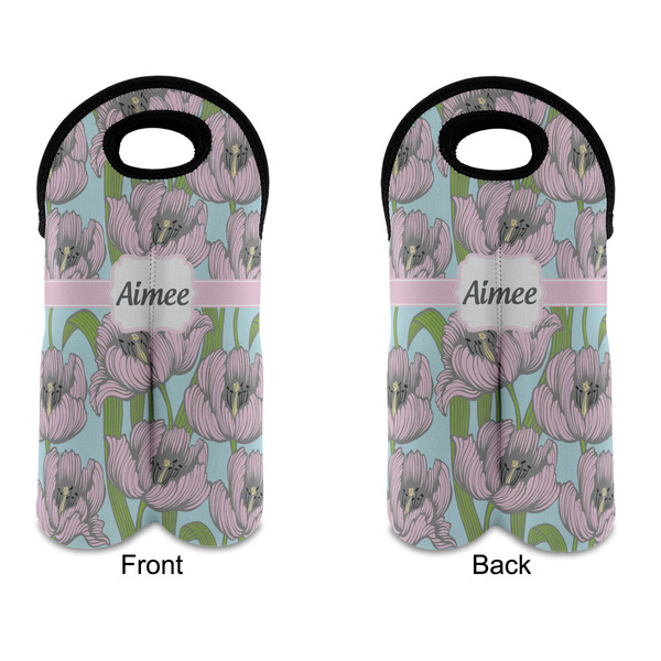 Wild Tulips Double Wine Tote - APPROVAL (new)