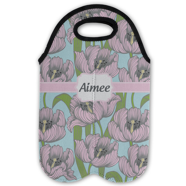 Wild Tulips Double Wine Tote - Flat (new)