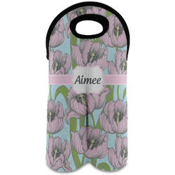Wild Tulips Wine Tote Bag (2 Bottles) (Personalized)