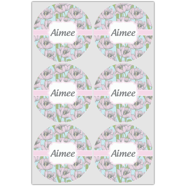 Wild Tulips Drink Topper - Large - Set of 6