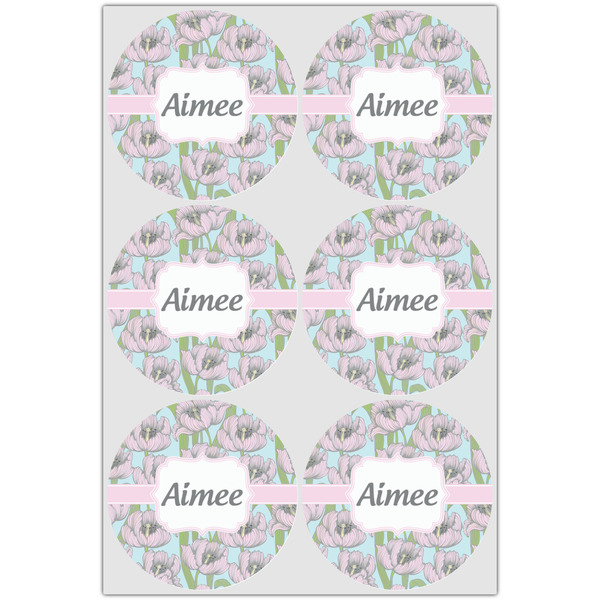 Wild Tulips Drink Topper - XLarge - Set of 6