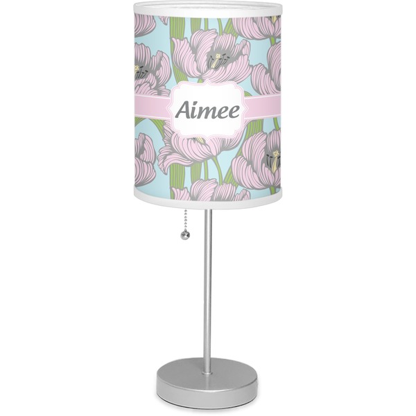 Custom Wild Tulips Lamp with Drum Shade (Personalized)